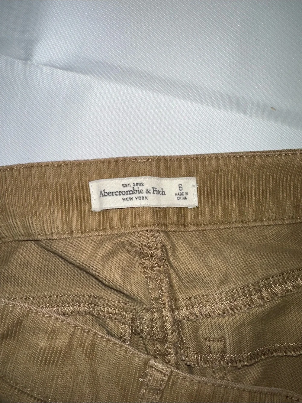 Abercrombie & Fitch Tan Corduroy Slim Pants